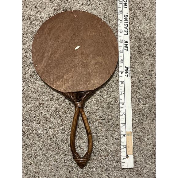 Bamboo Hand Mirror  Cane Makeup Vintage - Picture 5 of 6